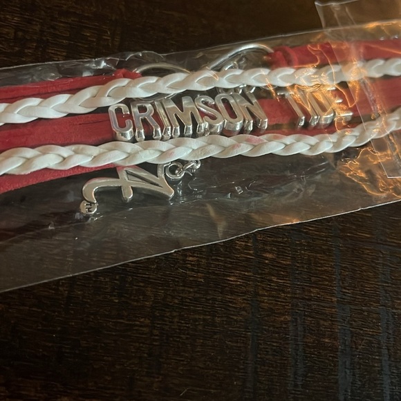 Alabama Red and White Crimson Tide Bracelet - Picture 2 of 2